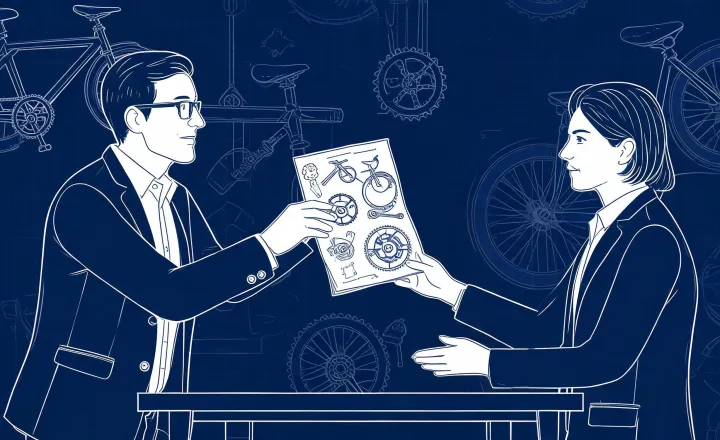 Bicycle parts requirement handoff illustration