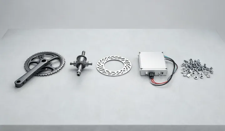 Custom bicycle parts grouped by component interface